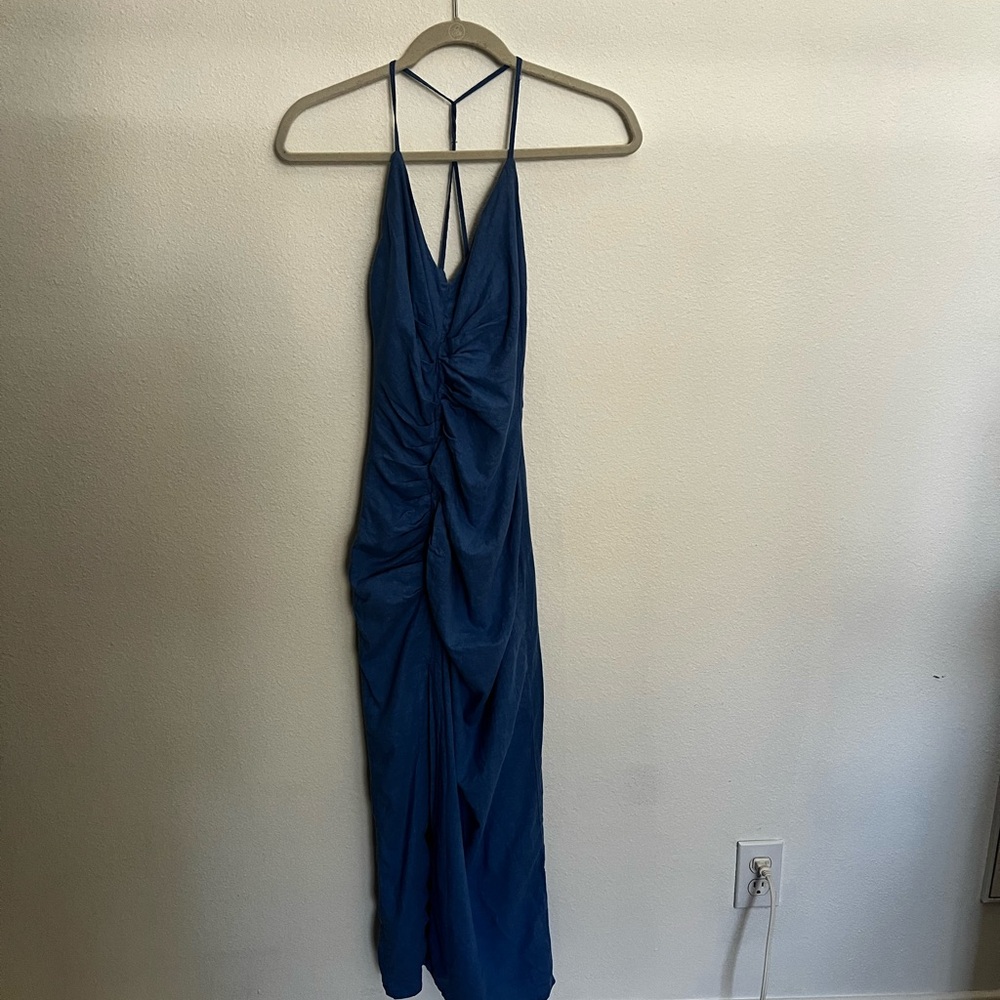 Zara Light Blue (see more pics for true color) Backless Dress